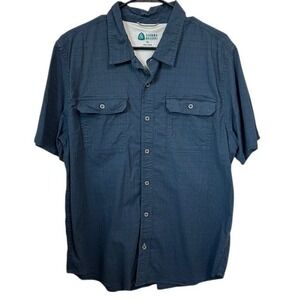 Men's Sierra Designs Button Down Shirt Short Sleeve Outdoor Casual Fishing Sz XL